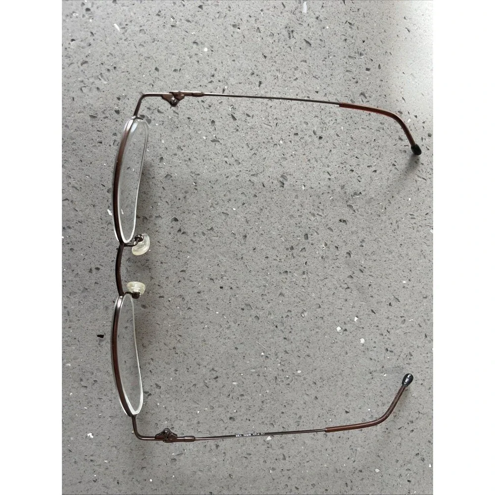 Noveau Eyewear Fisk BRN Brown 49-20-135 half rim eyeglasses Frames ONLY